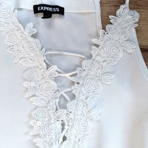 New Women's White Bodysuit by Express